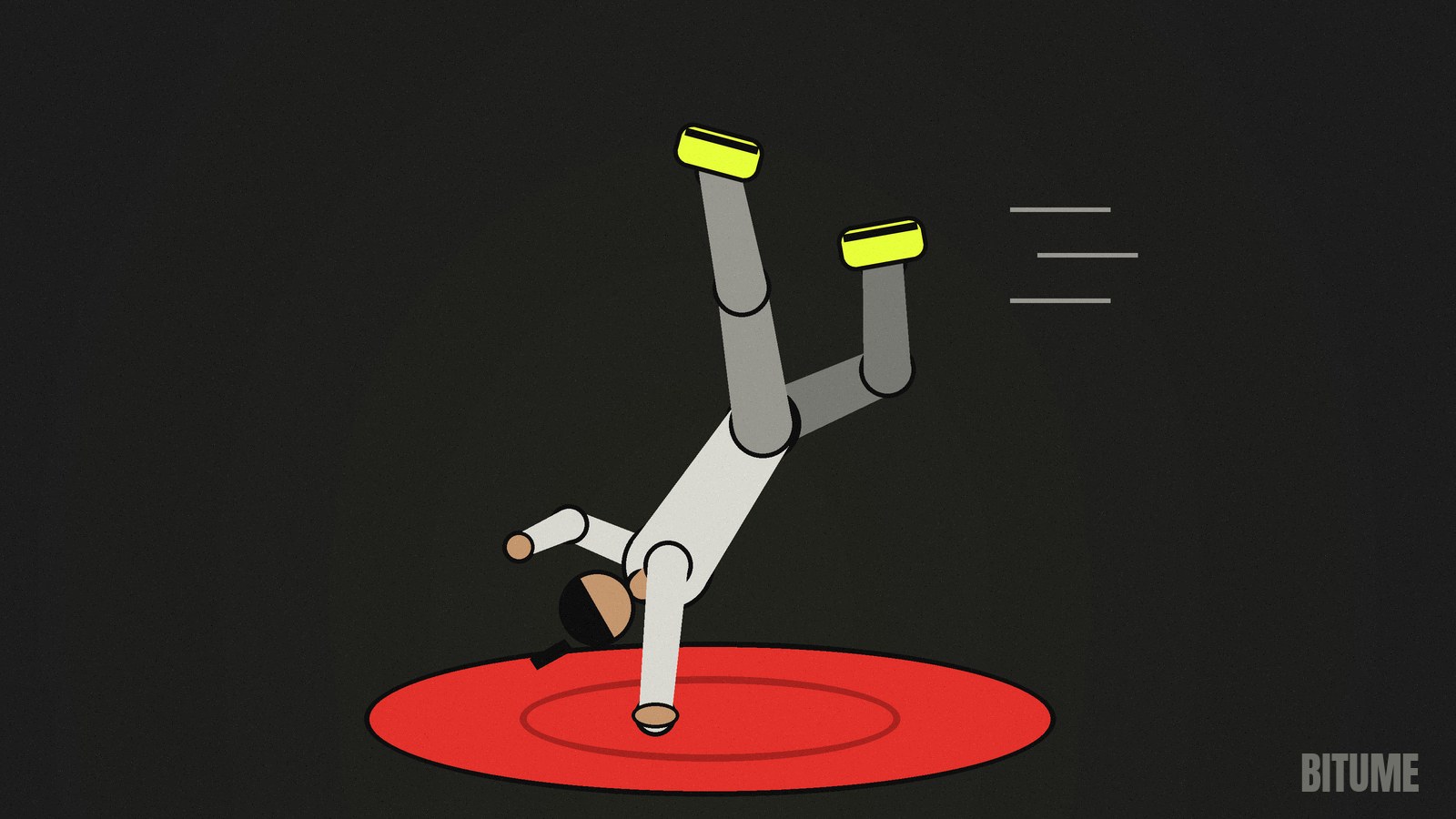 Illustration d'un breaker en freeze sur un cercle rouge